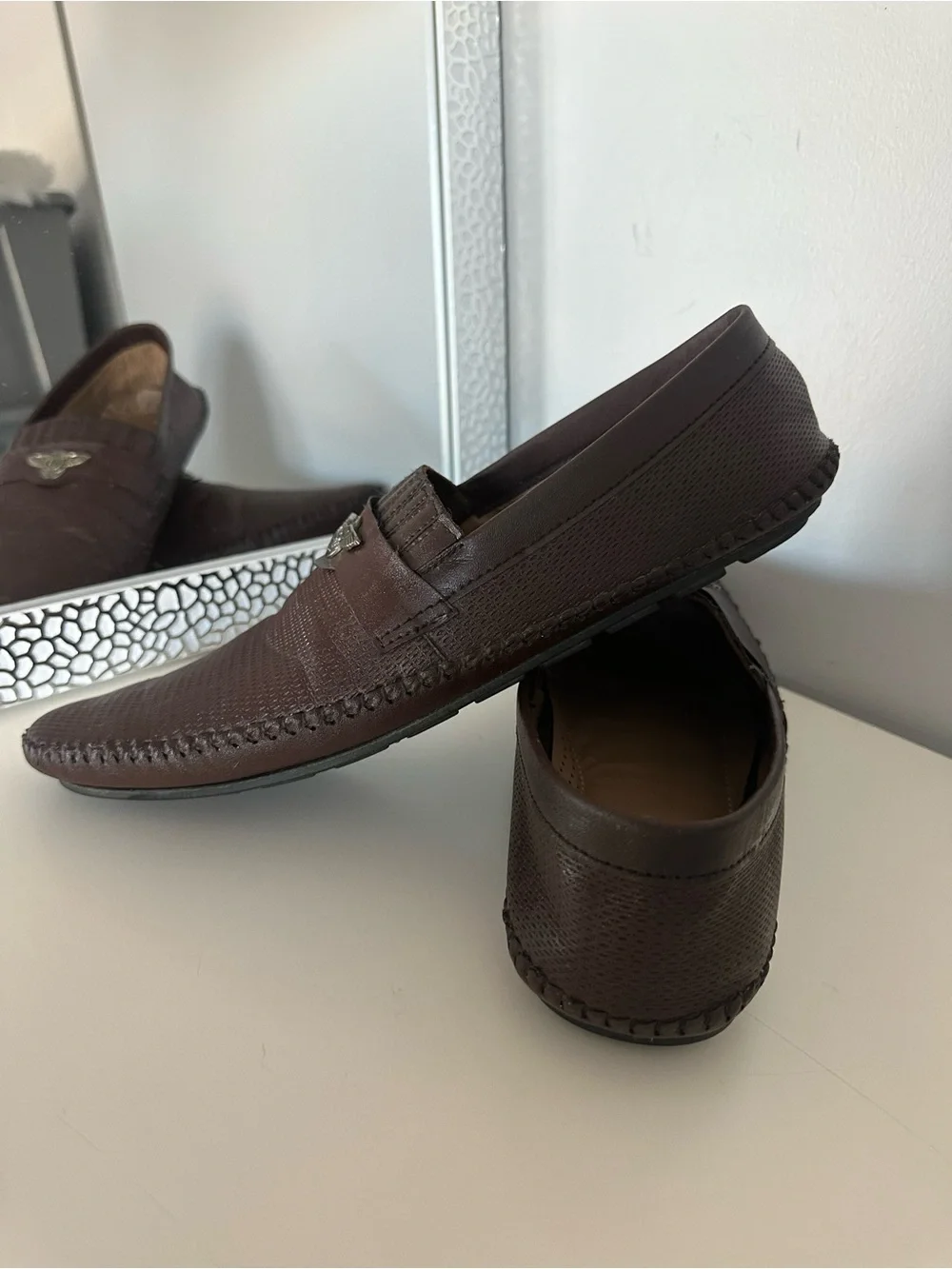 Solé Men's Brown Slip-On Loafers - Classic Driving Moccasins Sz 9.5